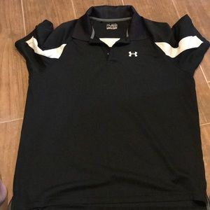 Black white and gray under armour polo